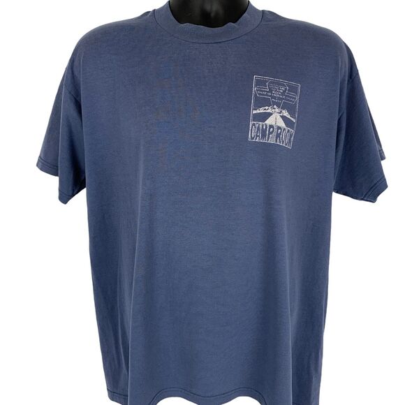 Camp Rock Christian T Shirt Mens XL X-Large Blue Jesus Christ Cross Religious - Picture 2 of 10